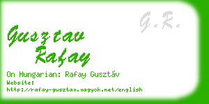 gusztav rafay business card